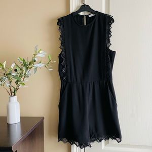 MANGO BLACK SHORT ROMPER